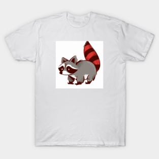 Cute Raccoon Drawing T-Shirt